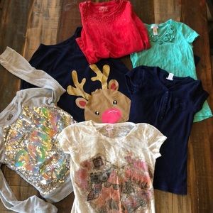 Justice Shirts Girls Lot 10/12